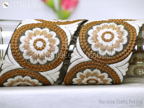 9 Yard Indian 8cm Embroidered Trim Embellishment Sari Border Embroidery Saree Ribbon Cushions Home Décor Sewing Clothing Costumes Trimmings