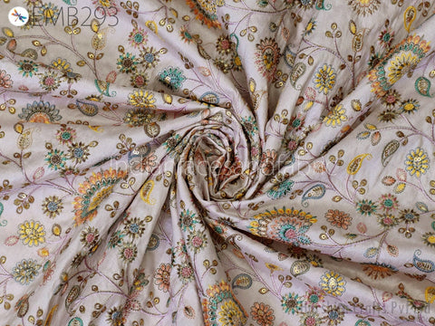 Indian Embroidered fabric, Cushion Covers Fabric, Pillowcases Fabric, Kids Crafting Fabric, Sewing Fabric, Party Dresses Fabric