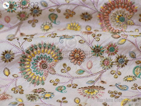 Embroidered fabric, dress fabric, Fabric for kurtis , fashion blogger fabric, Indain Embroidery , Quilting Cotton fabric, Fabric for making tops