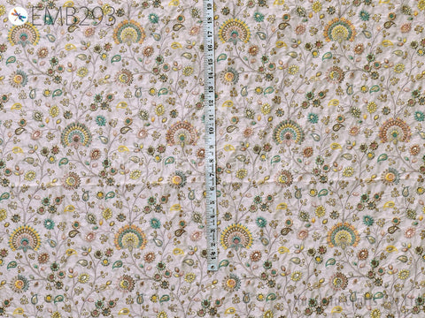 Wedding Dress Embroidery Fabric, Kids Dresses Embroidery Fabric, Soft Georgette, Sewing Embroidery Fabric