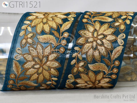 9 Yard Indian 6cm Trim Embroidered Saree Ribbon Cushions Sewing Crafting Embellishments Sari Embroidery Trimmings Border Curtain Home Décor