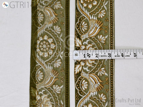 9 Yard Indian 8cm Embroidered Fabric Trim Embellishment Cushions DIY Crafting Sewing Decor Sari Border Wedding Saree Tape Embroidery Dress