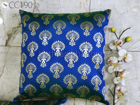 Brocade Silk Cushion Cover Frill Lumbar Pillow Throw Cushion Cover Handmade Embroidery Throw Pillow