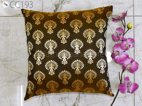 Brocade Silk Cushion Cover Frill Lumbar Pillow Throw Cushion Cover Handmade Embroidery Throw Pillow