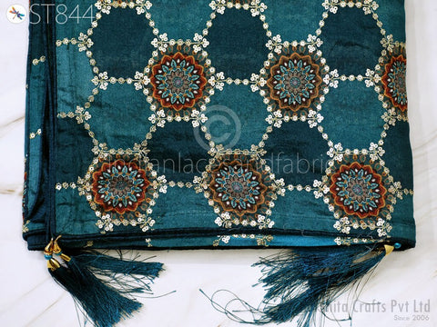 Embroidered Scarves, Christmas Gifts, Indian Embroidered Scarf, Embroidered Dupatta, Handloom Stoles, Embroidered Stoles