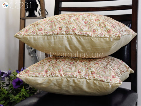 Handmade Embroidery Throw Pillow Decorative Home Decor Pillow Cover Silk Pillowcase Cushion Cover