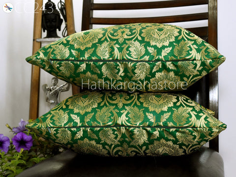 Brocade Silk Cushion Cover Handmade Brocade Throw Pillow Decorative Home Decor Pillow Cover Luxury Home Decor