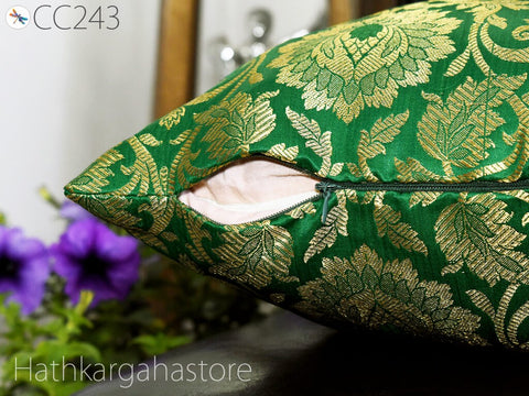 Brocade Silk cushion Pillow Cover Luxury Home Decor Entryway Pillows Handmade  Decorative