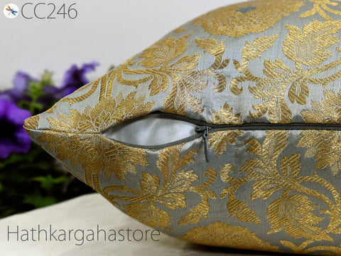 Brocade Silk cushion Pillow Cover Luxury Home Decor Entryway Pillows Handmade  Decorative