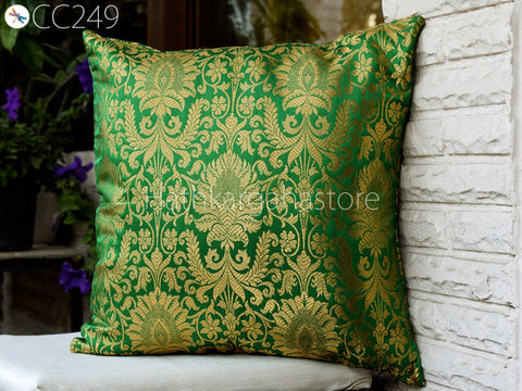 Brocade Silk Cushion Cover Handmade Brocade Throw Pillow Decorative Home Decor Pillow Cover Luxury Home Decor