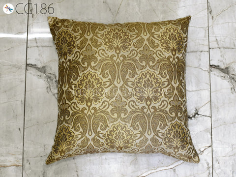 Brocade Silk Cushion Cover Frill Lumbar Pillow Throw Cushion Cover Handmade Embroidery Throw Pillow