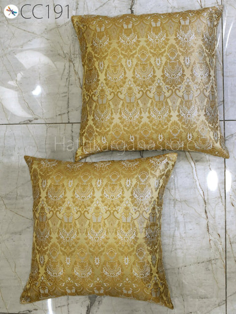 Brocade Silk Cushion Cover Pillow Cover Luxury Home Decor Entryway Pillows