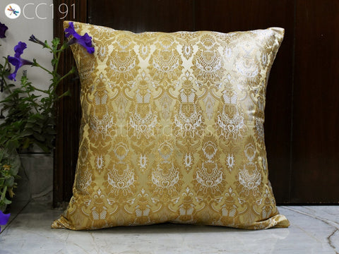 Brocade Silk Cushion Pillowcase Cover Handmade Brocade Silk Throw Pillow Cover Square Decorative Home Decor Pillow Cover