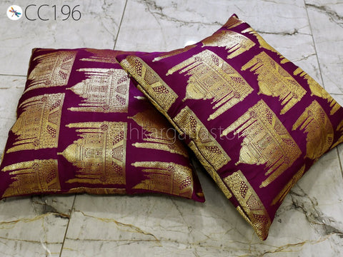 Brocade Silk Cushion Pillowcase Cover Handmade Brocade Silk Throw Pillow Cover Square Decorative Home Decor Pillow Cover