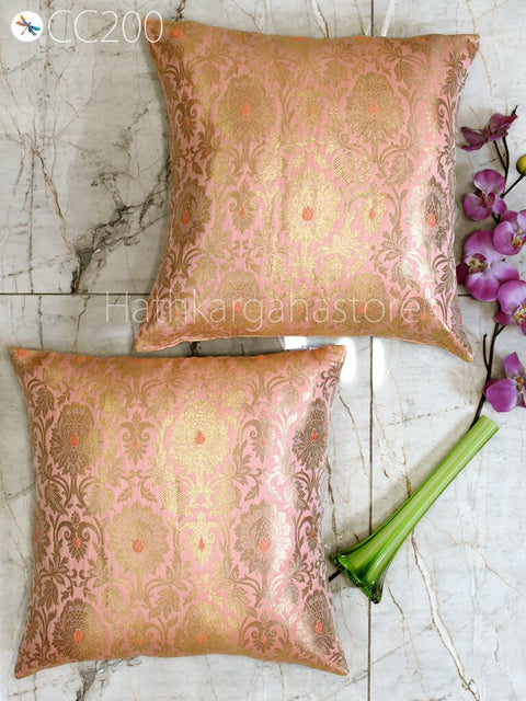 Brocade Silk Cushion Pillowcase Cover Handmade Brocade Silk Throw Pillow Cover Square Decorative Home Decor Pillow Cover