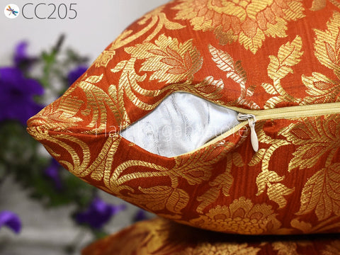 Brocade Silk Cushion Cover Frill Lumbar Pillow Throw Cushion Cover Handmade Embroidery Throw Pillow