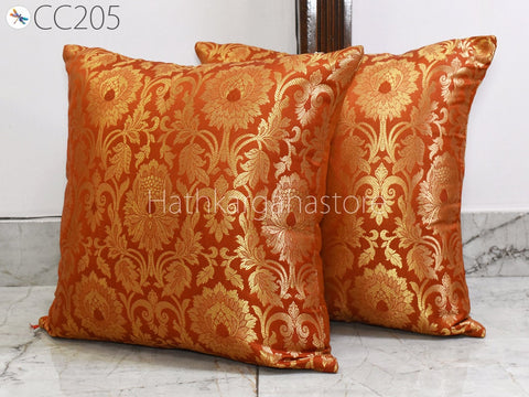 Brocade Silk Cushion Pillowcase Cover Handmade Brocade Silk Throw Pillow Cover Square Decorative Home Decor Pillow Cover