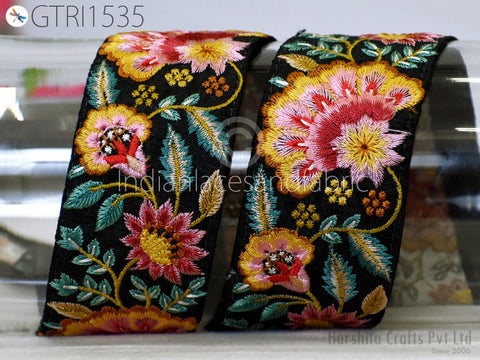 9 Yard Indian 5cm Embellishment Embroidered Fabric Trim Saree Ribbon Crafting Sewing Embroidery Border Wedding Dress Trimmings Cushion Cover