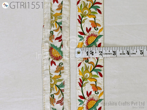 9 Yard Indian 5cm Trim Decor Sari Border DIY Craft Ribbon Sewing Fabric Embroidered Decorative Costumes Cushion Curtain Home Decor Trimming