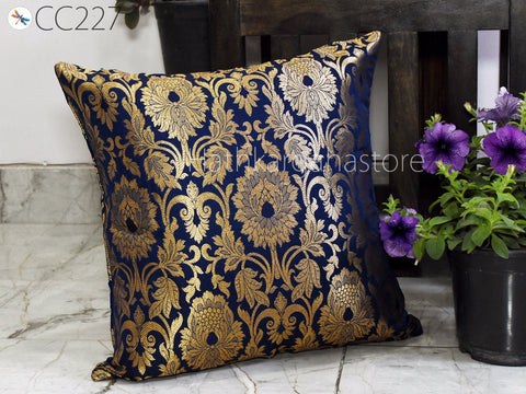 Brocade Silk Cushion Cover Handmade Brocade Throw Pillow Decorative Home Decor Pillow Cover Luxury Home Decor