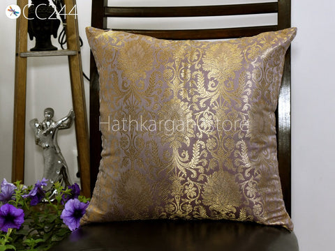 Brocade Silk Frill Throw Pillow Cushion Cover Handmade Brocade Decorative Home Decor Pillowcase House Warming Bridal Shower Wedding