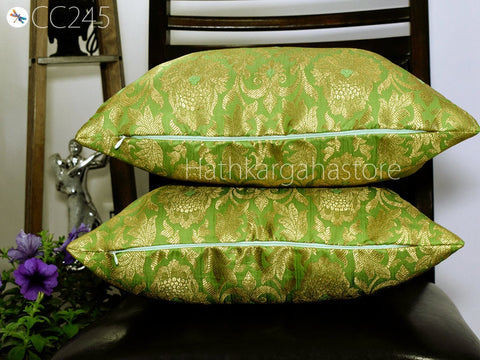 Brocade Silk Cushion Pillowcase Cover Handmade Brocade Silk Throw Pillow Cover Square Decorative Home Decor Pillow Cover