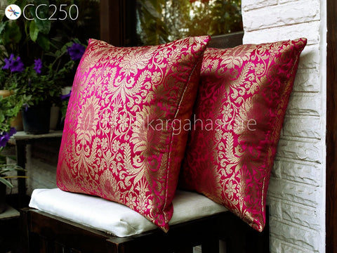 Brocade Silk Cushion Cover Handmade Decorative Home Decor House Warming