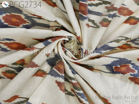 Indian Handloom Ikat Cotton Fabric by the yard Co ord sets Summer Dress for Women Kids Home Decor Handwoven Crafting Sewing Quilting Totes