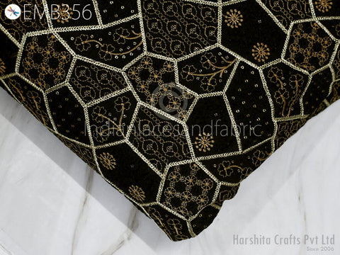 Dresses Sequins Fabric, polyester Fabric, Dupatta Making Fabric, Multipurpose Embroidery Fabric, Embroidery Fabric For Projects, Festive Embroidery Fabric