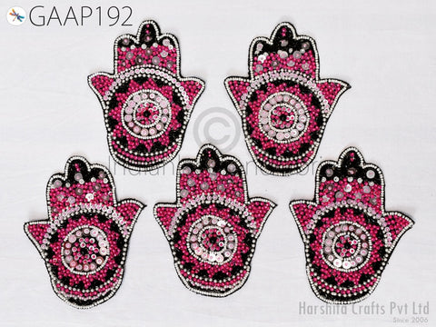 Embroidered Sequin Hamsa Palm All-Seeing Eye Sew on Denim Jackets Shirts Patches Backpack Patch DIY Decorative Appliques