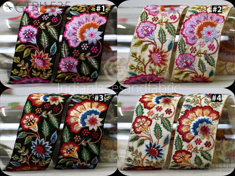 9 Yard Indian 5cm Embellishment Embroidered Fabric Trim Saree Ribbon Crafting Sewing Embroidery Border Wedding Dress Trimmings Cushion Cover