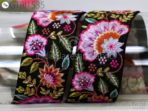 9 Yard Indian 5cm Embellishment Embroidered Fabric Trim Saree Ribbon Crafting Sewing Embroidery Border Wedding Dress Trimmings Cushion Cover