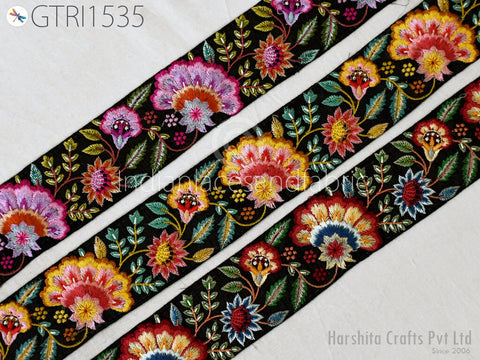 9 Yard Indian 5cm Embellishment Embroidered Fabric Trim Saree Ribbon Crafting Sewing Embroidery Border Wedding Dress Trimmings Cushion Cover