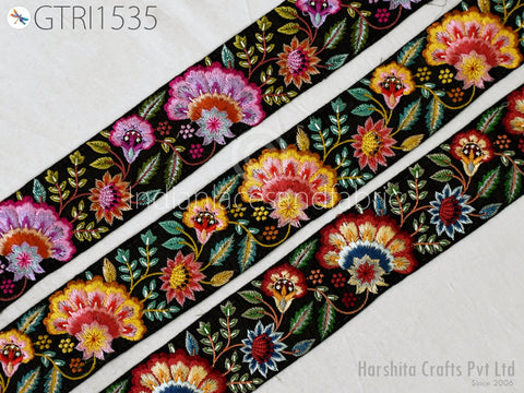 9 Yard Indian 5cm Embellishment Embroidered Fabric Trim Saree Ribbon Crafting Sewing Embroidery Border Wedding Dress Trimmings Cushion Cover