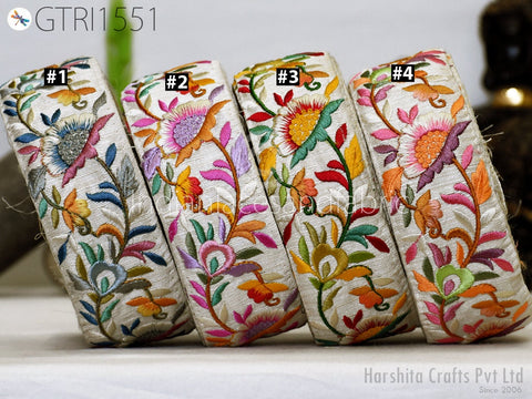 9 Yard Indian 5cm Trim Decor Sari Border DIY Craft Ribbon Sewing Fabric Embroidered Decorative Costumes Cushion Curtain Home Decor Trimming