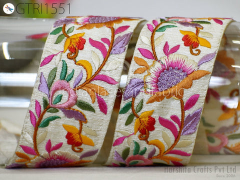 9 Yard Indian 5cm Trim Decor Sari Border DIY Craft Ribbon Sewing Fabric Embroidered Decorative Costumes Cushion Curtain Home Decor Trimming