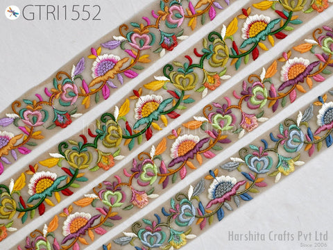 9 Yard Indian 5 Cm Trim Decor Sari Border DIY Crafting Ribbon Sewing Embroidered Decorative Costumes Cushion Curtain Home Decor Trimming