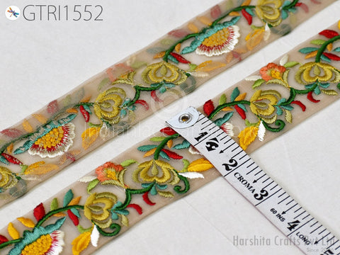 9 Yard Indian 5 Cm Trim Decor Sari Border DIY Crafting Ribbon Sewing Embroidered Decorative Costumes Cushion Curtain Home Decor Trimming