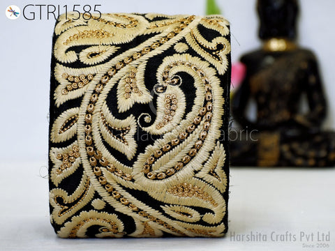 3 Yard Paisley 13cm Embroidered Fabric Trims Decorative Indian Border Sewing Beach Bags Ribbons Curtains Accessories Embellishments