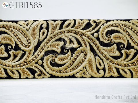 3 Yard Paisley 13cm Embroidered Fabric Trims Decorative Indian Border Sewing Beach Bags Ribbons Curtains Accessories Embellishments