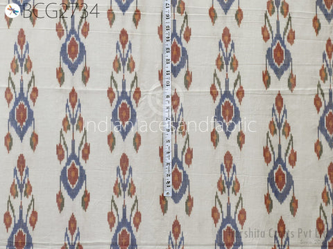 Indian Handloom Ikat Cotton Fabric by the yard Co ord sets Summer Dress for Women Kids Home Decor Handwoven Crafting Sewing Quilting Totes