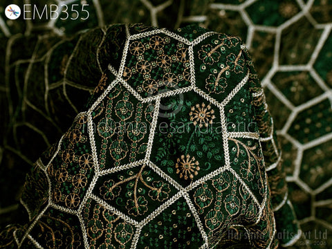 Indian Embroidered fabric, Cushion Covers Fabric, Pillowcases Fabric, Kids Crafting Fabric, Sewing Fabric, Party Dresses Fabric