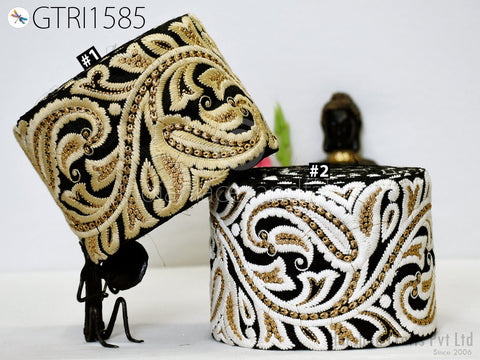 3 Yard Paisley 13cm Embroidered Fabric Trims Decorative Indian Border Sewing Beach Bags Ribbons Curtains Accessories Embellishments