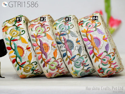 9 Yard Indian 5 Cm Trim Decor Sari Border Crafting Sewing Embroidered Decorative Costumes Cushion Curtain Home Decor Trimmings Headband