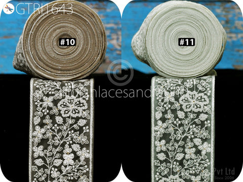 9 Yard Embroidered Fabric 9cm Trim Indian Sari Border Cushions DIY Crafting Wedding Saree Embroidery Dress Embellishment Costume Ribbon