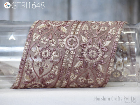 9 Yard Indian Ribbon 6CM Fabric Trim Embroidered Embellish Embroidery Dresses Cushions DIY Crafting Sewing Sari Border Wedding Saree Tapes