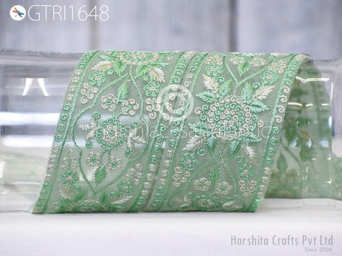 9 Yard Indian Ribbon 6CM Fabric Trim Embroidered Embellish Embroidery Dresses Cushions DIY Crafting Sewing Sari Border Wedding Saree Tapes