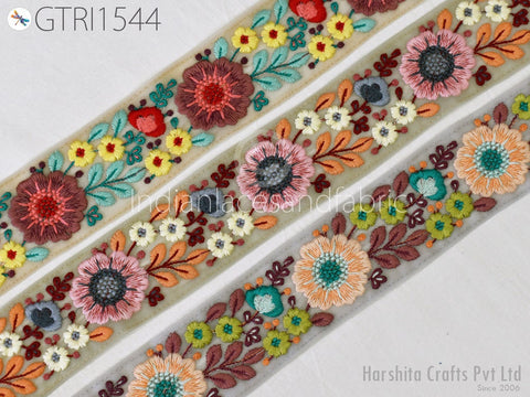 9 Yard Indian Embroidery 6 cm Fabric Trim Embellishments DIY Crafting Sewing Decorative Saree Indian Sari Border Embroidered Ribbon Costume