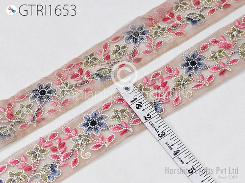 9 Yard Indian 6CM Embroidered Sari Embellishments Embroidery Trim Saree Ribbon Cushions Home Décor Sewing Crafting Trimmings Curtain Border