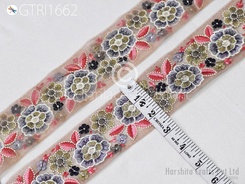 9 Yard Indian 6CM Sari Embroidery Trim Embroidered Saree Ribbon Cushions Sewing Crafting Embellishments Trimmings Border Curtain Home Décor